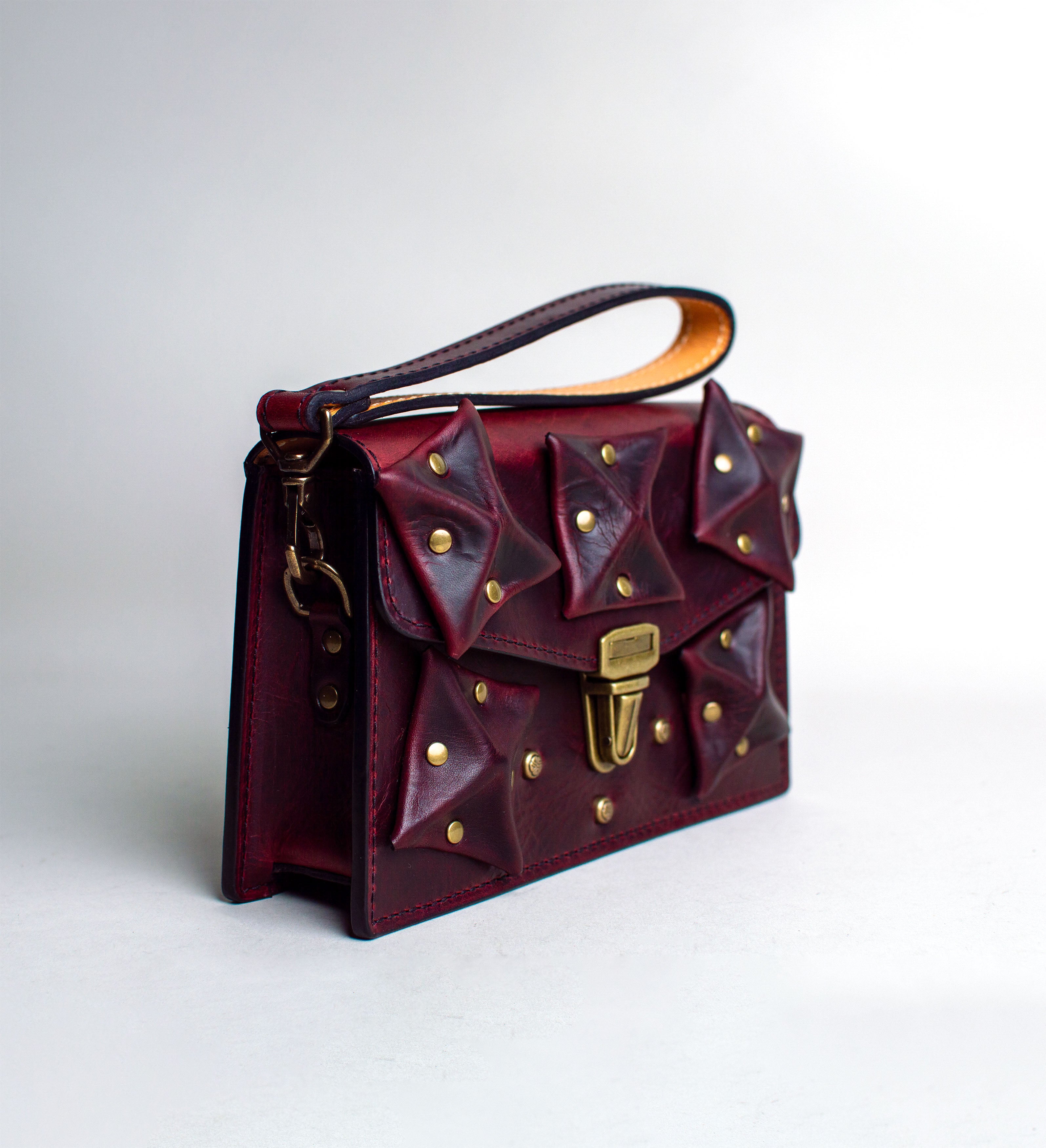 Bordeaux Leather Crossbody - Handmade in the U.S.A – Duncan