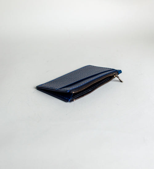 Zippered Pebbled Blue