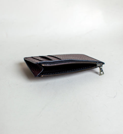 Zippered Pebbled Bordeaux